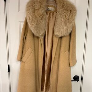 Vintage 1960s Lilli Ann Paris San
Francisco Wool, Fur Collar,
Long Coat